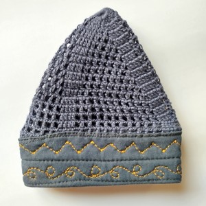 Chapeau Kufi pour homme de haute qualité à bas prix, tricoté à la main, brodé, bonnet de prière musulman, coton premium, bande écologique - Product Image 2