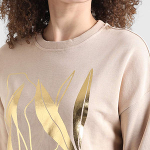 Sudaderas de Forro Polar Extra Grandes con Hombros Caídos para Mujer, Estilo Invernal, Lavado Ácido, Bordado 3D, Tela de Rizo, Logotipo Frontal - Product Image 3