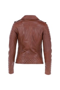 Lady's Vintage Style Sheep/Cow Genuine <b>Leather</b> <b>Jacket</b> with Zipper Closure Customized Logo Winter ODM Supply - Product Image 5