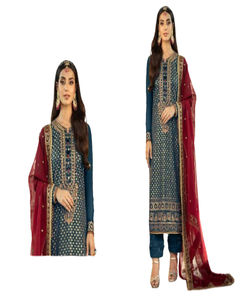ชุดสูทดีไซน์เนอร์พิมพ์ลาย plazo dupatta ชุดทำงานประจำวันชุดปาร์ตี้งานแต่งงานชุดผ้าคอลเล็คชั่นใหม่ที่เหมาะกับงานลูกไม้ - Product Image 1