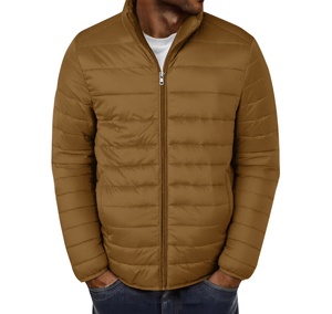Veste matelassée à capuche décontractée pour homme et femme en nylon de couleur unie avec logo personnalisé, vente en gros - Product Image 1
