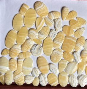 Venta al por mayor de tamaño personalizado, cabujón ovalado de calcita amarilla, piedra preciosa de cristal de calcita amarilla Natural para joyería pulida, piedras preciosas sueltas - Product Image 2