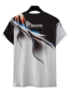 เสื้อยืดผู้ชายผ้าเจอร์ซีย์เนื้อนุ่ม 220 กรัม ทรงหลวม พิมพ์ลายตัวอักษร สไตล์ลำลอง  ผ้าคอตตอน 100%  พร้อมโลโก้ด้านหน้า  แบบ sublimation - Product Image 2