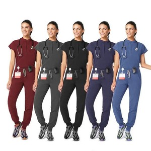 Conjuntos de Uniformes Médicos para Mujer 2025, Tejido de Punto de Spandex/Poliéster Antibacteriano con Detección de Agujas - Product Image 5