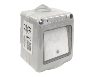 Pulsante impermeabile con LED e copertura IP55 (B&B 1400103) - Product Image 1