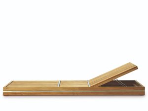 เก้าอี้อาบแดดทำจากโครงไม้สักแข็งพร้อมเบาะกันแดดและวัสดุที่มีคุณภาพสูงทำให้มันสะดวกสบายสำหรับการใช้งานกลางแจ้ง - Product Image 5