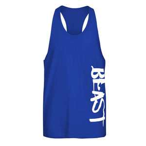 Camisetas sin mangas personalizadas para hombre, camisetas de algodón y poliéster para entrenamiento, culturismo muscular, cuello redondo, uso de verano para correr - Product Image 3