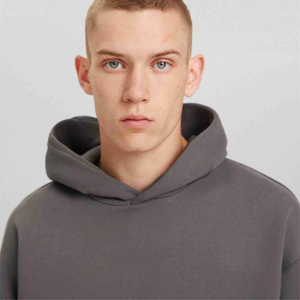 Sweat à capuche en éponge française épais 100% coton pour hommes, sweat à capuche surdimensionné avec logo personnalisé Streetwear, pull uni pour hommes, respirant - Product Image 4