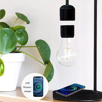 Ampoule magnétique à lévitation, lampe de bureau flottante avec chargeur de téléphone sans fil