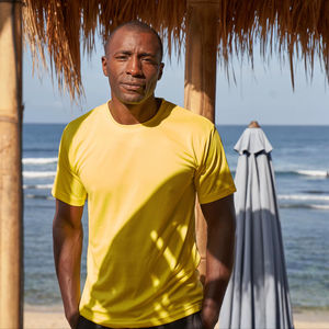 เสื้อยืดคอกลมแขนสั้นทรงปกติ Ultifresh รุ่น Unisex ผลิตจากผ้าโพลีเอสเตอร์ทอ ระบายอากาศได้ดี ตกแต่งด้วยการปักลายแบบซิลค์สกรีน - Product Image 1