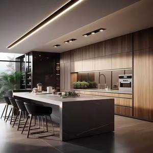Muebles de Cocina Modernos de Diseño de Lujo en Madera Maciza con Acabado en Color Claro de Fabricante Vietnamita - Product Image 3