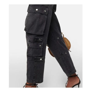 Pantalones deportivos de invierno para mujer de tejido polar personalizado, de cintura media, corte holgado, frente liso, pierna ancha, extragrandes, estilo baggy y pierna recta - Product Image 3