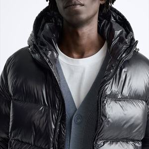 Abrigo acolchado negro de Primavera de calidad superior más vendido, chaqueta Formal de calle con logotipo frontal, envío 2025DDP - Product Image 2