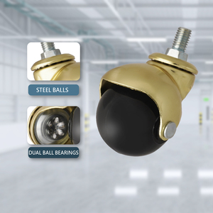 Rodillo giratorio de bola de 2 pulgadas para trabajo ligero con diámetro de tornillo M10 para carrito de cocina - Product Image 4