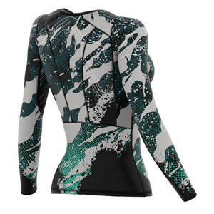 เสื้อรัดรูประบายความร้อนของผู้หญิงเสื้อคอกลมแขนยาวสำหรับเล่นโยคะ - Product Image 4