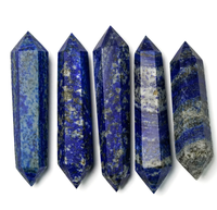 Hermoso Obelisco de Cristal de Lapislázuli de Doble Terminación, Torre de 3-4 Pulgadas, Arte Premium Hecho a Mano, Coleccionable, Venta al por Mayor de Muntaha Agate