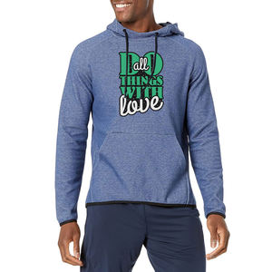 Estilo de tendencia personalizado hecho hombres DTF estampado Sudadera con capucha algodón polar personalizado liso hombres sudaderas con capucha para ropa de calle - Product Image 1