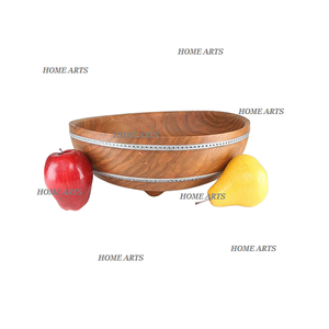 Cuenco de madera para servir alimentos de mejor calidad, cuenco para servir alimentos de forma redonda de diseño clásico para uso doméstico en hoteles - Product Image 2