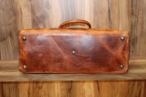 Western Leather Duffel Genuine Leather Duffel Aztec Southwest Weekender Duffle Weekender Travel Duffel - Product Image 4
