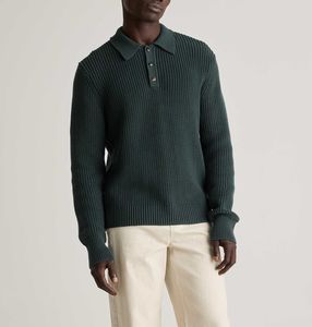 Logo brodé personnalisé Nom de marque Designs Coton/Fibre de bambou Pull tricoté à manches longues solide pour hommes Séchage rapide Haut - Product Image 5