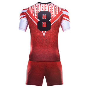 Uniforme de Rugby Personalizado para Hombre, Camiseta Deportiva de Manga Corta, Conjunto de Equipo de Secado Rápido y Transpirable, Camiseta y Pantalones Cortos de Poliéster - Product Image 3