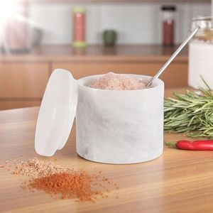 Mini conteneur à épices en marbre de qualité supérieure élégant Durable personnalisable pour une utilisation intérieure extérieure Surface imperméable polie moderne - Product Image 2