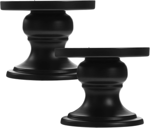 Ensemble de porte-bougies en métal noir, style moderne, pour la décoration de table et la décoration de la maison - Product Image 1