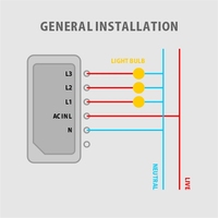 Interruptor de Pared Inteligente WIFI WSG3-G MATTER TUYA de 3 Botones para Hogar y Hotel