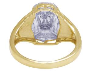 Diseño de cara de Jesús, Oro Sólido de 10 quilates helado con diamantes cultivados en laboratorio, perfecto para estilo religioso Hip Hop y joyería de moda - Product Image 4