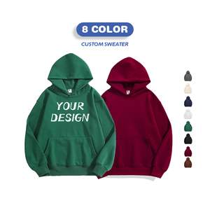 Hombres Drop Shoulder Sudaderas con capucha de gran tamaño de alta calidad de lana de algodón Hecho Hombres Sudadera con capucha en alta calidad de lana - Product Image 1