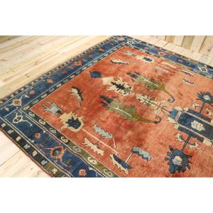Tapis turc vintage 7,7x11 pi (235x335 cm), tapis en laine rouge - Product Image 4