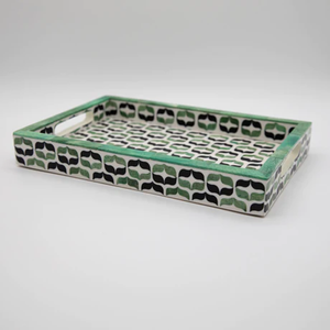 Haute Qualité Fabriqué À La Main Mère Perle Incrustation Plateau De Service Taille Personnalisée Bois MDF Vietnam Exquisément Conçu Arabe Nouvelle Arrivée - Product Image 2