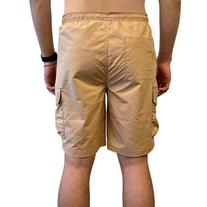 Alta calidad, fábrica, venta al por mayor, comodidad, logotipo personalizado, 100%, cordón de nailon, cintura elástica, bolsillos con cremallera, pantalones cortos de carga informales - Product Image 5