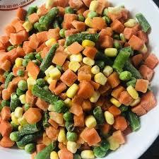 Légumes mélangés surgelés coupe entière hachée et motif de boule certifié IQF BRC carotte pois verts maïs inclus - Product Image 2