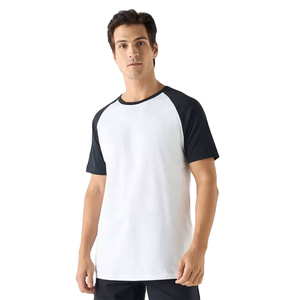 High Quality <b>Mens</b> Black & White Twin <b>Set</b> Custom <b>Short</b> Raglan Sleeve <b>T</b>-<b>Shirt</b> <b>and</b> <b>Shorts</b> Co-ord <b>Set</b> for Summer Gym or Casual Wear - Product Image 3