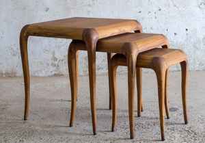 Table de jardin en bois massif de qualité supérieure, sculptée à la main, pliable, portable, artisanale, pour l'extérieur, le patio, la salle à manger - Product Image 4