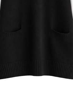 Gilet en tricot sans manches pour femmes noires, col en V, acrylique, pull d'hiver décontracté, superposition de bureau, fabricant personnalisé OEM pour femmes - Product Image 5