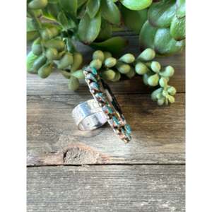 Darlene Begay Turquoise Sterling <b>Silver</b> <b>Adjustable</b> Boho <b>Ring</b> - Product Image 4