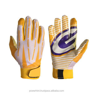 Guantes de Fútbol Americano 2025 OEM, Antideslizantes, de Látex y Cuero, Cómodos, con Pantalla Táctil, Súper Adherentes, Cierre de Tirón - Product Image 2