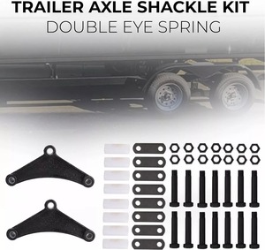 Kit d'essieu de remorque tandem avec double œillet, ressort en acier, égaliseurs à manilles graissables, état neuf - Product Image 4