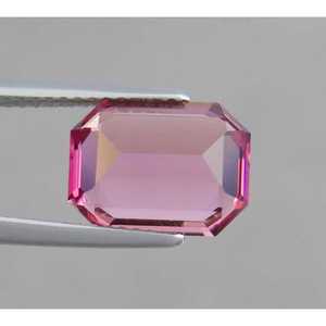 Pierre précieuse de tourmaline rose naturelle de qualité excellente, taille émeraude, 3,55 carats, provenant d'Afghanistan. - Product Image 4