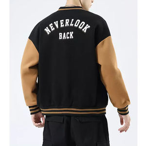 Elson Sports Manufacture Design Personnalisé Chenille Broderie Baseball Letterman Vestes Hommes Vintage Cuir Manches Varsity Veste - Product Image 3