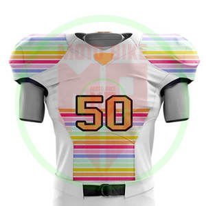Tenues d'équipe de football américain sur mesure au style unique, respirantes, à manches courtes, 100% polyester, uniforme de football américain - Product Image 4