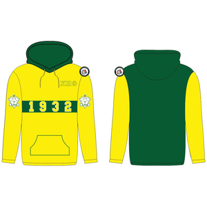 Chi Eta Phi Hombres Sudaderas con capucha XHO Bordado personalizado Color tamaño hombres Sudadera con capucha para hombres Precio al por mayor Street Style Sudaderas con capucha para la venta - Product Image 2