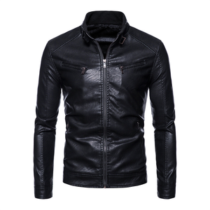 Chaquetas de cuero informales de fabricante para hombre, ropa de calle personalizada, abrigo de Otoño de cuero, chaqueta de invierno para hombre, chaquetas de cuero de la mejor calidad - Product Image 3