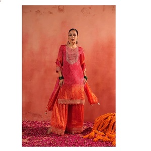 Vêtements de fête à la demande et look traditionnel Heavy Sharara Palazzo et Dupatta pour filles disponibles au meilleur prix - Product Image 1