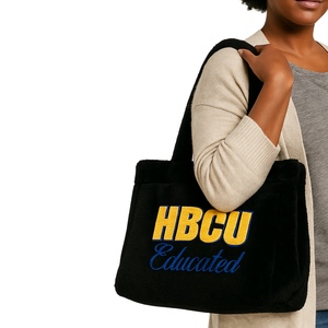 Sac fourre-tout en fourrure SGRho pour femmes noires diplômées des HBCU, sac Sigma Gamma Rho en peluche, broderie en chenille, sac à main de sororité grecque Divine Nine - Product Image 3