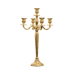 Candelabro negro brillante de 3 brazos, centros de mesa de aluminio niquelado, decoración para el hogar hecha a mano personalizada, venta al por mayor - Product Image 3