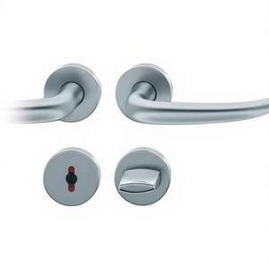 Juego de 12 rosetas modernas de acero inoxidable F69, manijas en forma de U para WC DIN, perillas de muebles D/D FSB izquierda/derecha para baño - Product Image 3