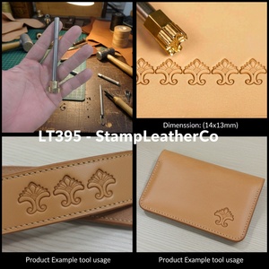 LT395 Sello de cuero 14x13mm Borde adornado 5/9 \ "X 1/2 \" Borde adornado para artesanías de cuero - Product Image 1